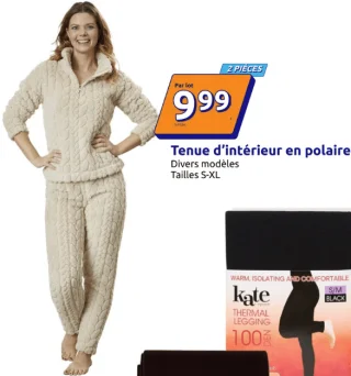 Tenue d'intérieur en polaire