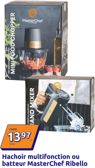 Hachoir multifonction ou batteur MasterChef Ribello