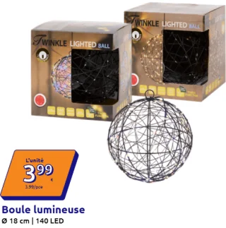 Boule lumineuse Twinkle Ø 18 cm | 140 LED