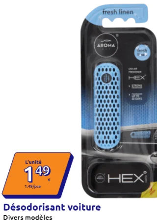 Désodorisant voiture Aroma Car Hex