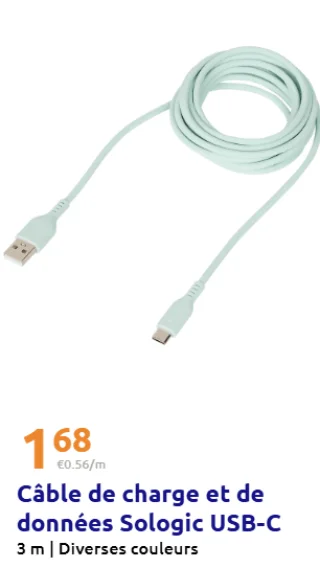 Câble de charge et de données Sologic USB-C
