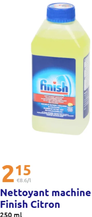Nettoyant machine Finish Citron