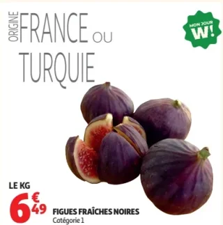 Figues fraîches noires Origine France ou Turquie