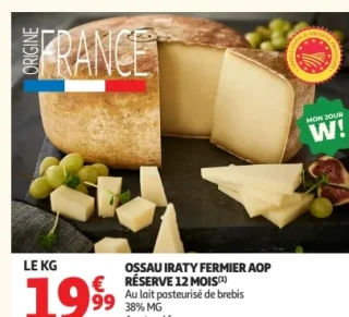Ossau Iraty fermier AOP Réserve 12 mois