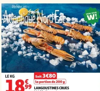 Langoustines crues