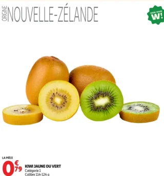 Kiwi jaune ou vert