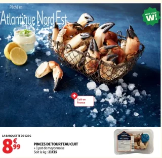 Pinces de tourteau cuit + 1 pot de mayonnaise