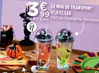 Le mug de transport 47,5 cl LED