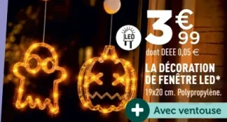La décoration de fenêtre LED avec ventouse
