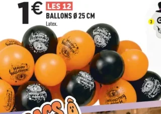 Les 12 ballons Ø 25 cm