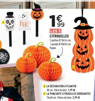 Les 3 citrouilles en papier