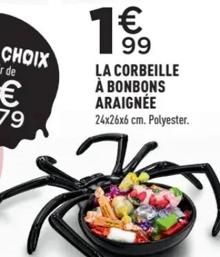 La corbeille à bonbons araignée