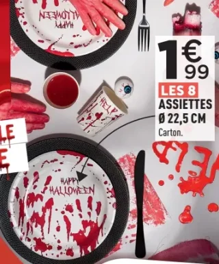 Les 8 assiettes en carton Happy Halloween