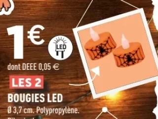 Les 2 bougies LED