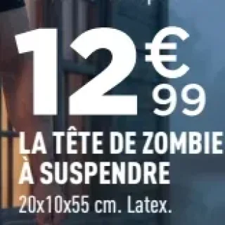 La tête de zombie à suspendre