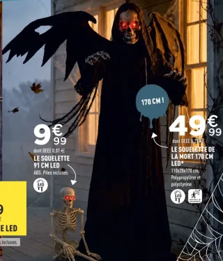 LE SQUELETTE DE LA MORT 170 CM LED