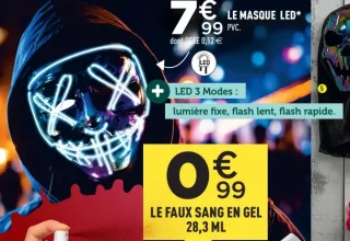 Le masque LED PVC