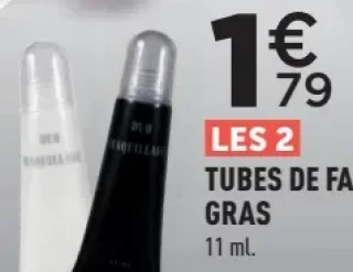 Les 2 tubes de fards gras