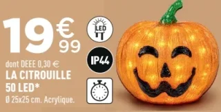 La citrouille 50 LED