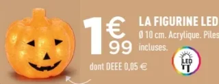 La figurine LED citrouille