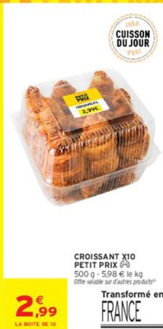 Croissant x10 Petit Prix
