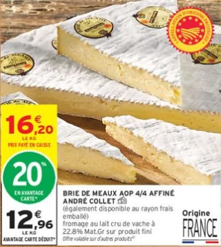 BRIE DE MEAUX AOP 4/4 AFFINÉ ANDRÉ COLLET