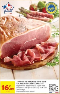 Jambon de Bayonne IGP 9 mois Salaisons Pyrénéennes