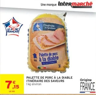 PALETTE DE PORC À LA DIABLE ITINÉRAIRE DES SAVEURS