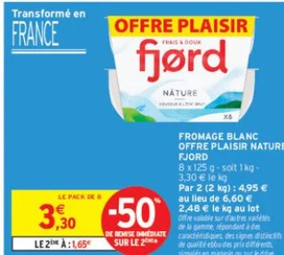 Fromage blanc offre plaisir nature Fjord