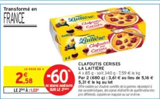 CLAFOUTIS CERISES LA LAITIÈRE