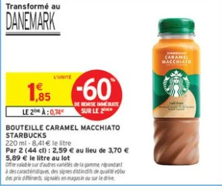 BOUTEILLE CARAMEL MACCHIATO STARBUCKS