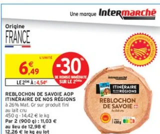 REBLOCHON DE SAVOIE AOP ITINÉRAIRE DE NOS RÉGIONS