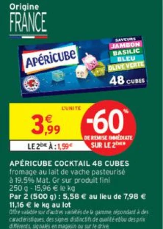 Apéricube cocktail 48 cubes
