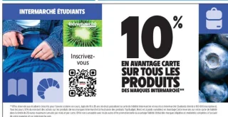 Offre réservée aux étudiants 10% en avantage carte Intermarché