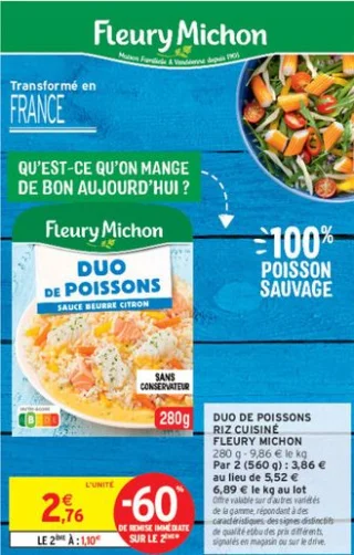 Duo de poissons riz cuisiné Fleury Michon