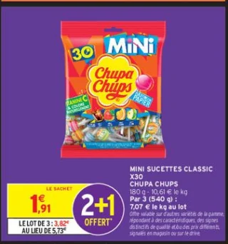 Mini Sucettes Classic x30 Chupa Chups