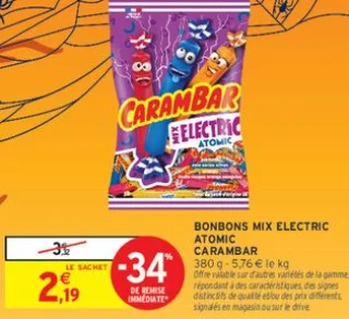 BONBONS MIX ELECTRIC ATOMIC CARAMBAR