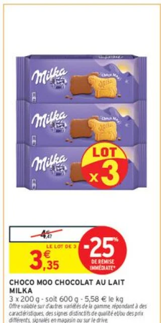 CHOCO MOO CHOCOLAT AU LAIT MILKA