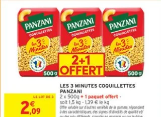 Les 3 Minutes Coquillettes Panzani