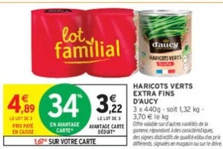 HARICOTS VERTS EXTRA FINS D'AUCY