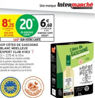 IGP Côtes de Gascogne Blanc Moelleux Expert Club HVE3