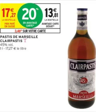Pastis de Marseille Clairpastis 45% vol.