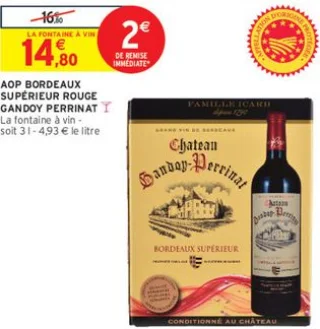 AOP Bordeaux Supérieur Rouge Gandoy Perrinat