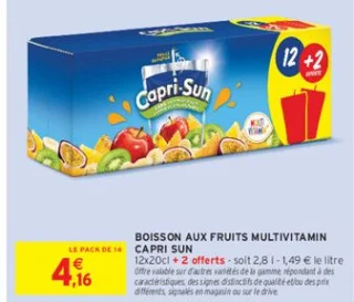 Boisson aux fruits multivitamin Capri-Sun