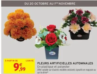 Fleurs artificielles automnales
