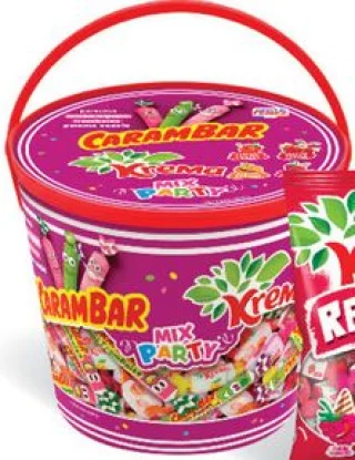 Seau de bonbons Carambar & Krema Mix Party
