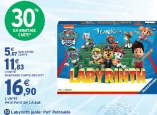 Jeu de société Labyrinth junior Pat' Patrouille Ravensburger