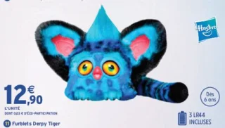 Mini peluche interactive Furby Furblets Derpy Tiger Hasbro
