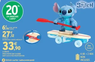 Stitch surfer radiocommandé Disney Stitch