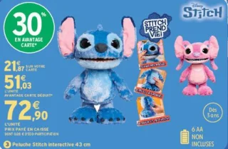Peluche Stitch interactive 43 cm Disney Stitch